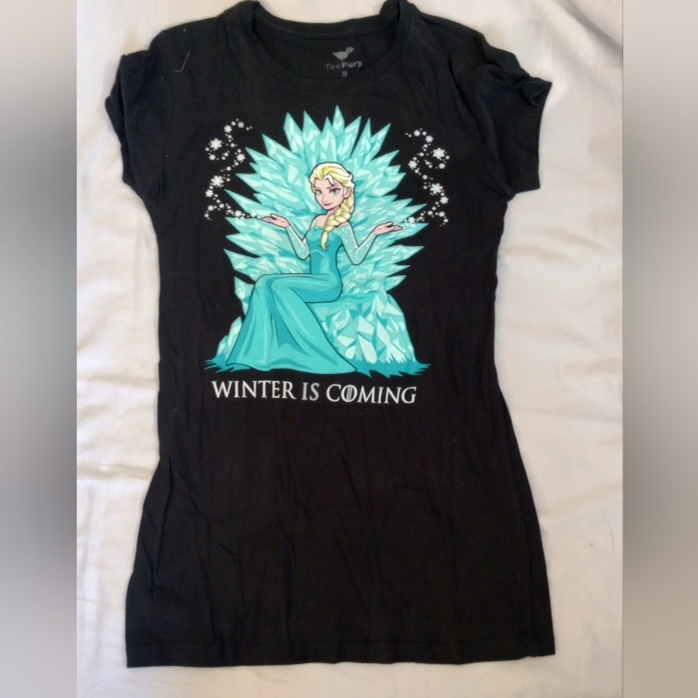 Elsa X Game Of Thrones Winter Is Coming  t-shirt Size Small S